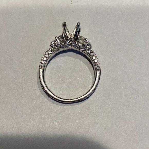 Scott Kay M1639 R310 Engagement Ring Setting 19K White Gold 0.82 Carat - Picture 2 of 12